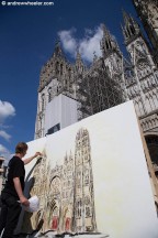 Titre: Performance sur le parvis de la cathdrale de Rouen. Auteur: 