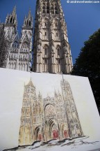 Titre: Performance sur le parvis de la cathdrale de Rouen. Auteur: 